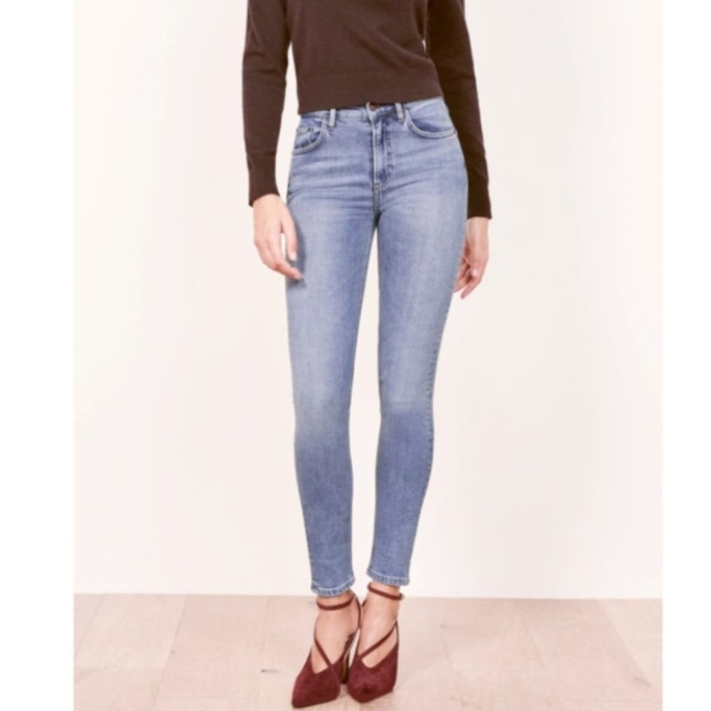 REFORMATION High & Skinny Catalina Wash Jeans